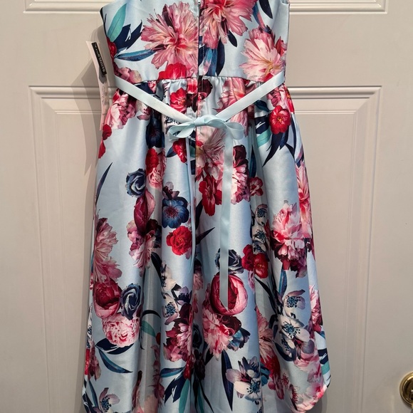 Rare Editions Girl Floral pink special occasion high low dress NWT size 7 - Picture 4 of 5